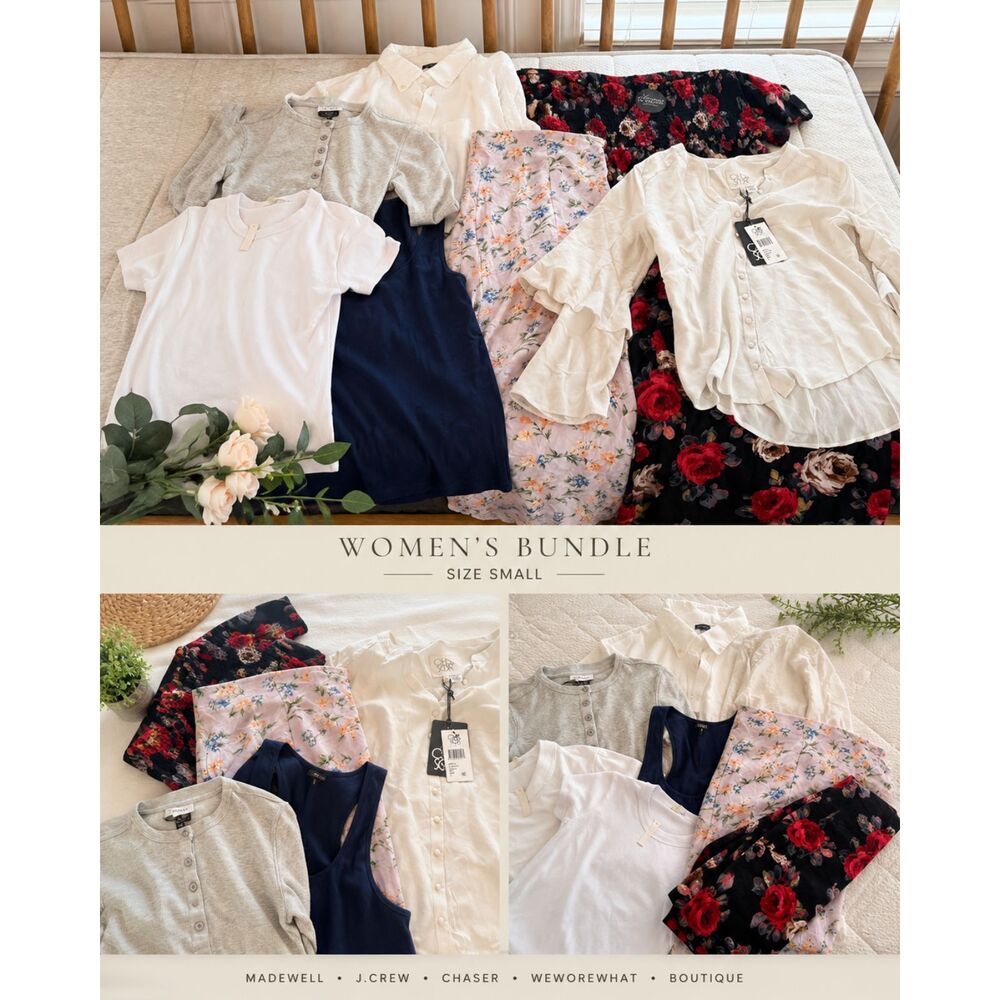 Women’s Size Small Clothing Bundle Madewell J.Crew Chaser WeWoreWhat Floral